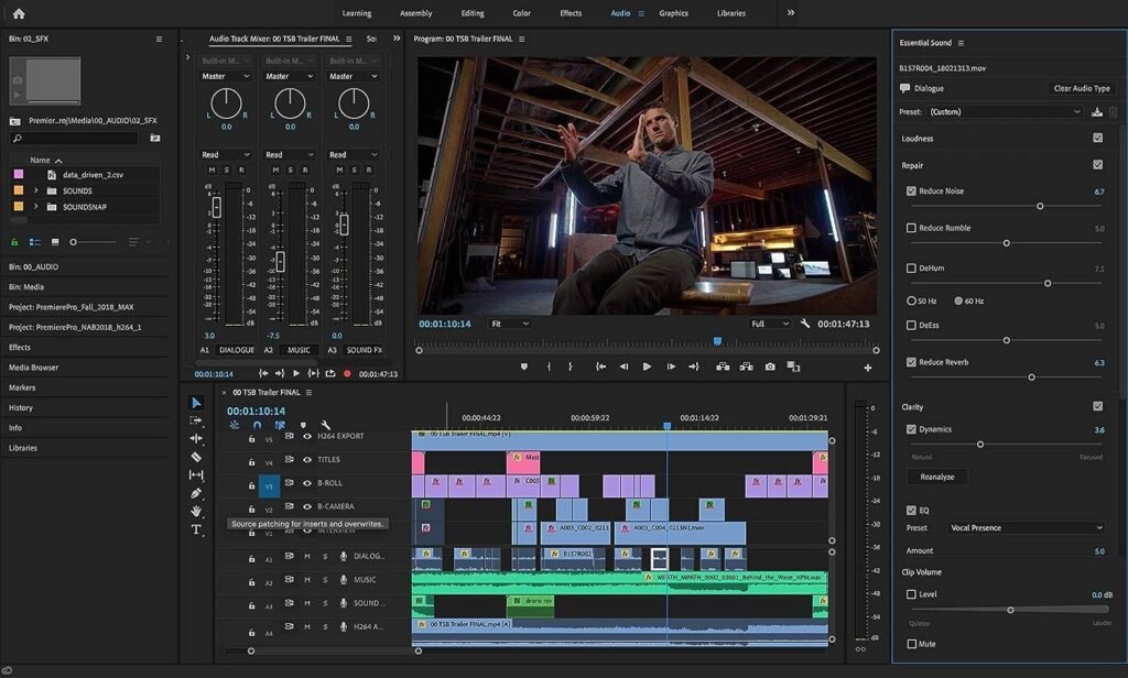محرر الفيديو Adobe Premiere Rush