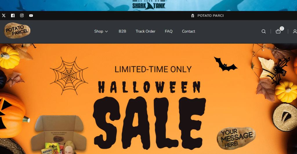 طرد البطاطس Potato Parcel أفكار متاجر غريبة